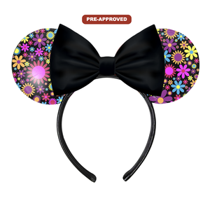 Personalized DIY Daisy <b>Headband</b> for Girls <b>Black</b> Vinyl Craft Paint Your Own Fashion Hair Accessory for Kids - Product Image 1