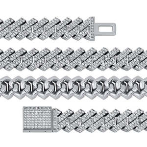 Collier chaîne de luxe VVS1 Clarity Moissanite 20mm - Product Image 3