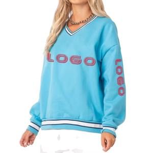 Sudadera Unisex 100% Algodón, Gruesa, Talla Grande, Cuello Redondo, Bordada, Lisa, para Escuela y Universidad - Product Image 1