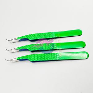 Pinzas de punta de fibra de acero inoxidable sostenibles de Venta caliente pinzas de aislamiento de 45 grados de Color verde de etiqueta privada para volumen - Product Image 6