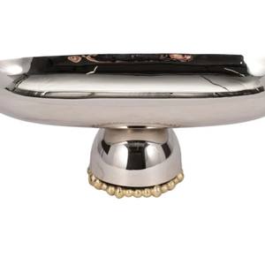 Plato de servicio peatonal decorativo de aluminio en niquelado al por mayor para boda, hogar, restaurante y Hotel - Product Image 5