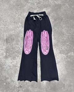 Survêtement à manches longues taille XL fabriqué au Pakistan Logo personnalisé sérigraphie fermeture à la taille élastique 100% coton longueur au genou quantité minimale de commande bas - Product Image 6