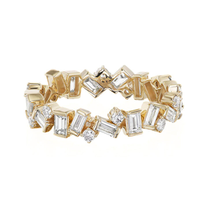 แหวนรูปแฟนซี14K แหวนเพชรสำหรับปลูกในห้องปฏิบัติการความชัดเจนและสี VVS สุดฮอตในสีเหลืองสีขาวและสีโรสโกลด์ - Product Image 1