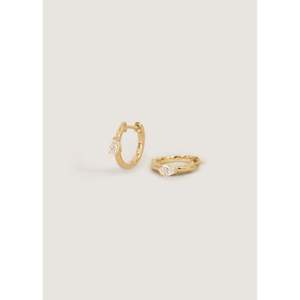 Diamond Teardrop <b>Huggie</b> Earrings - Product Image 1