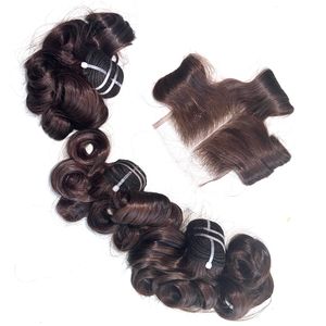 Vente chaude Bouncy Color 100% Vietnamien Vierge Cheveux Humains Fermeture Ensemble Cheveux Tissage Extensions Machine Double Trame - Product Image 3