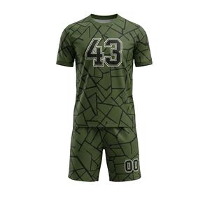 Conjunto de Uniforme de Fútbol Personalizado Azul con Franjas Amarillas, Sublimado, para Entrenamiento, Transpirable, para Hombre - Product Image 2