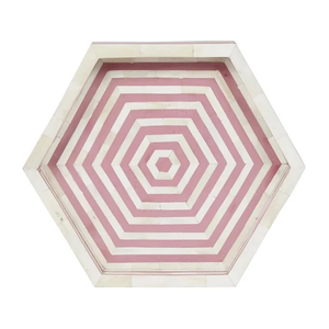 Nouveau design plateau d'incrustation d'os plateau de service indien fait à la main luxe et haute qualité prix usine direct plateau de service en incrustation d'os - Product Image 2