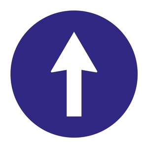Señal de Tráfico Reflectante Ahead TT-35C, Triángulo de Advertencia de Seguridad para Exteriores, Dirección Obligatoria, para Uso en Carreteras - Product Image 1