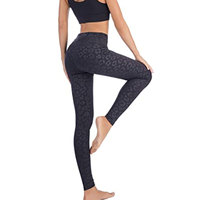 Leggings Deportivos de Cintura Alta para Mujer, Elásticos, Compresivos, con Estampado de Leopardo, Sin Costuras, Transpirables, Antibacterianos, de Nailon y Elastano