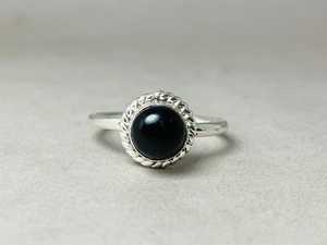 High Quality 925 <b>Sterling</b> <b>Silver</b> <b>Ring</b> Black Onyx Cabochon <b>Set</b> Bohemian Style Black Gemstone Jewelry Gift Item Factory Wholesale - Product Image 2