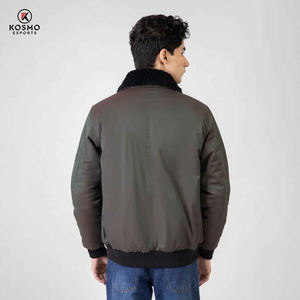 เสื้อแจ็กเก็ตบอมเบอร์สีเทาสำหรับผู้ชายคอปกแบบเปิดลงสไตล์ไฮสตรีทเสื้อผ้าฤดูหนาวใส่สบายสไตล์สตรีทขายดี - Product Image 4