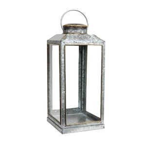 Linterna de hierro de Color negro con portavelas decorativo de vidrio linterna colgante para decoración de iluminación de jardín interior al aire libre - Product Image 6