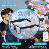 Lunettes Intelligentes IA OEM avec Caméra HD 8MP, Enregistrement, Assistant Vocal et Contrôle Tactile pour Voyages d'Affaires