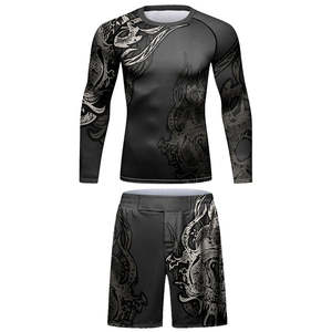 Combinaisons de sport, shorts MMA, rashguard sublimé, vêtements de compression BJJ, rashguard de boxe pour homme, ensembles respirants - Product Image 2