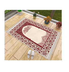 Tapis de prière en soie classique, motif traditionnel, couture durable, longue durée, confortable, tapis de prière islamique - Product Image 2