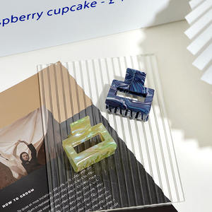 Pinza de Pelo Cuadrada Hueca de Diseño Simple, de Acetato, Unisex, Personalizable, de Alta Calidad, Accesorios para el Cabello al por Mayor - Product Image 5