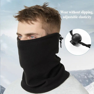 Vente en gros de cagoule en polaire chauffante hiver froid extrême unisexe femmes hommes sport écharpe thermique en polaire Snood cache-cou masque facial - Product Image 1