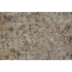 Alfombra turca vintage clásica marrón beige de 3,2x3,2 pies de lana de retazos de área grande con respaldo de látex para pasillo o dormitorio - Product Image 5