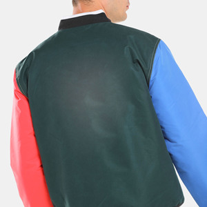 New Men's 100% Cotton Winter Jacket <b>Button</b> Down Collar with Ribbed Varsity Design Letterman Baseball College Bomber - Product Image 6