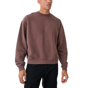 เสื้อสเวตเตอร์ผ้าฝ้ายแบบสวมหัวคอกลมพิมพ์โลโก้ออกแบบได้ตามต้องการ - Product Image 1