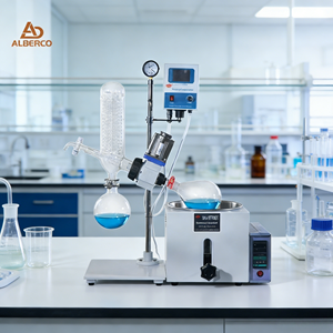 Evaporador Rotativo Elétrico 5L Automático Digital com Banho-Maria e Elevador para Recuperação de Solventes e Destilação a Vácuo em Laboratório - Product Image 1
