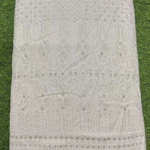 Heavy Breathable Embroidered Shifili Lahenga Koti Sherwani Woven <b>Fabrics</b> Pure Viscose Organza for Girls Plain Design Memory - Product Image 1