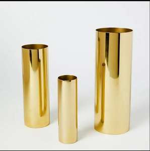 แจกันดอกไม้เหล็กทำมือ ทนทาน ดีไซน์สไตล์ชายฝั่ง สีทอง เป็นมิตรกับสิ่งแวดล้อม ตกแต่งบ้านอย่างหรูหรา สำหรับดอกไม้สดหรือดอกไม้ประดิษฐ์ วางบนโต๊ะ - Product Image 3