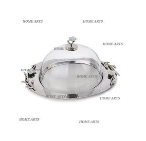 Stainless Steel Food <b>Server</b> With Acrylic Dome Classic Design Round Shape Food <b>Server</b> With Dome By Home Arts - Product Image 2