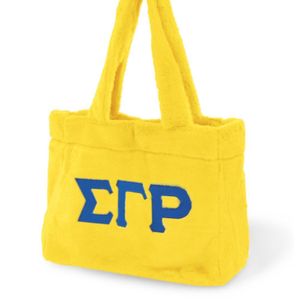 Sigma Gamma Rho SRGho sac en fourrure or doux en peluche fourre-tout élégant grec vêtements élégant sororité sac à main spacieux Durable mode - Product Image 6