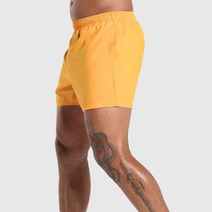 Custom Logo Sports Active Workout Gym Athletic <b>Shorts</b> High Quality Yellow Stretch Micro <b>Cool</b> Casual Drawstring with Mid Waist - Product Image 3