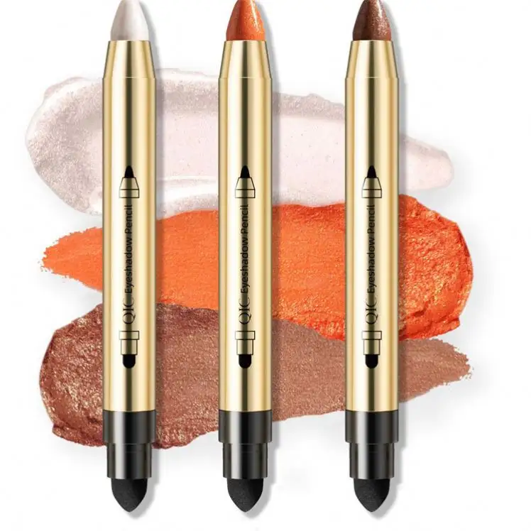 Double-End Highlighter Vàng Long Lanh Bóng Dính Bóng Mắt Bút Chì Khuôn Mặt Trang Điểm Eyeshadow Bảng Màu