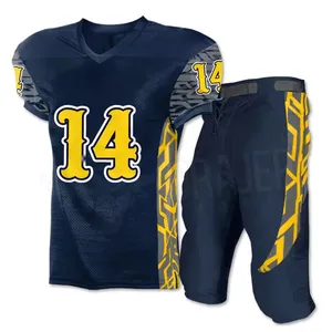 เครื่องแบบฟุตบอลอเมริกันสำหรับผู้ชายแขนครึ่งเดียวเข้ารูปเครื่องแบบอเมริกันฟุตบอลสั้น - Product Image 2
