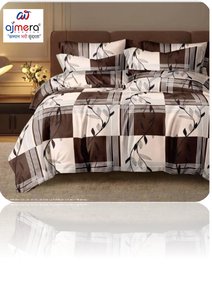 Juego de cama de algodón Ajmera de 7 piezas, funda nórdica con estampado geométrico azul y blanco, funda de almohada, colección para el hogar para todas las estaciones - Product Image 4