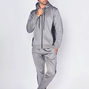 ¡Novedad de 2024! Chándales con cremallera para hombre de alta calidad, conjunto de 2 piezas de estilo informal, 100% algodón, transpirable, XL, de talla grande, logotipo personalizado - Product Image 1