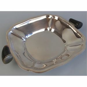 Plateau en métal argenté de style antique, bol de service de luxe pour buffet et mariage, vaisselle polie de qualité supérieure, plateaux décoratifs - Product Image 1