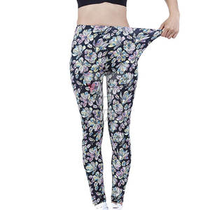 Mallas de Yoga de talla grande personalizadas para mujer, mallas de entrenamiento de cintura alta, mallas de Yoga de color liso para mujer - Product Image 4