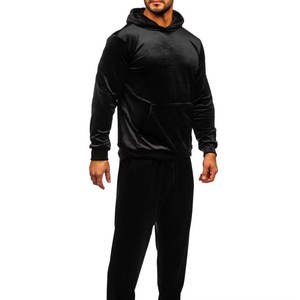 Lightweight Breathable Casual Men <b>Velvet</b> <b>Tracksuit</b> 100% Cotton High Quality Quick Dry Outdoor Winter Wear Low Price - Product Image 2