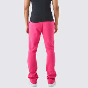 Men's High Quality Casual Flared Jogger Track Pants Custom Fitness Trousers <b>Elastic</b> <b>Waistband</b> Stacked Flare Sweatpants Plus Size - Product Image 6