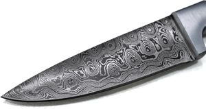 Couteau de chef en acier damassé fait à la main avec gaine en cuir Support OEM Couteau d'office de cuisine pointu Mélange de carbone - Product Image 5