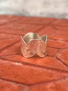 Anillo de plata martillada de plata de ley 925 de alta calidad, anillo único hecho a mano, joyería fina para regalo, venta al por mayor - Product Image 2