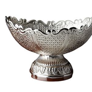 Cuenco de cena con soporte para cocina, cuencos de servicio de frutas secas para Hotel, restaurante, Color plateado, de aluminio, a la moda - Product Image 1