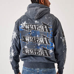 Wholesale Price 2025 Best Selling Men <b>Rhinestone</b> <b>Hoodie</b> Cotton Blended Every Day Wear <b>Rhinestone</b> <b>Hoodie</b> - Product Image 3