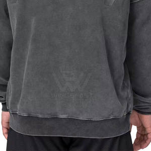 Sudaderas con capucha con lavado ácido y cremallera para hombre, nuevo diseño, superventas, venta al por mayor, MOQ bajo, sudaderas con capucha con lavado ácido para hombre - Product Image 6