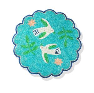 Sets de table brodés de perles de rocaille pour table à manger de luxe, faits à la main avec un motif artistique - Product Image 2