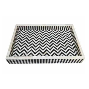 Plateau de service rond écologique en incrustation d'os, plats de service, plateaux de service pour chocolat, vaisselle en bois incrustée d'os, assiettes de petit-déjeuner - Product Image 2