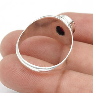 Gran oferta, piedra preciosa de rubí Natural de Plata de Ley 925 hecha a mano, joyería de plata 925 a la moda, anillos bohemios Vermeil Eternity - Product Image 4