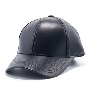 Casquette de baseball classique réglable en cuir véritable pour hommes et femmes Logo brodé personnalisé chapeau en cuir véritable prix raisonnable - Product Image 3