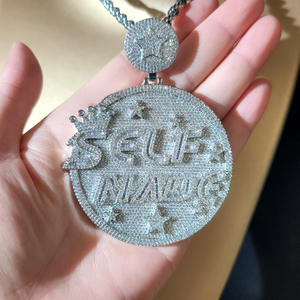 Custom Name Iced Out Moissanite Diamond Pendant Crafted In 925 <b>Silver</b> Luxury Hip Hop Personalized <b>Letter</b> <b>Necklace</b> - Product Image 2