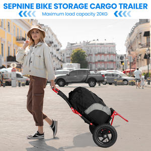 Remorque de vélo pliable, cadre en acier allié, pneus pneumatiques, capacité de charge de 20 kg - Product Image 6