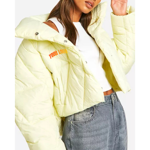 Chaqueta Acolchada de Algodón de Alta Calidad para Mujer, Chaqueta Corta Impermeable de Invierno con Bordado, Nueva Tendencia, Chaqueta Acolchada de Burbujas - Product Image 4